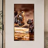 Diamond Painting-DIY Full Round Drill Tiger Family(70*40 CM)