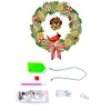(US Only)Special Shaped Crystal Painting Wreath with LED Light 29x26cm (Xmas Bell)