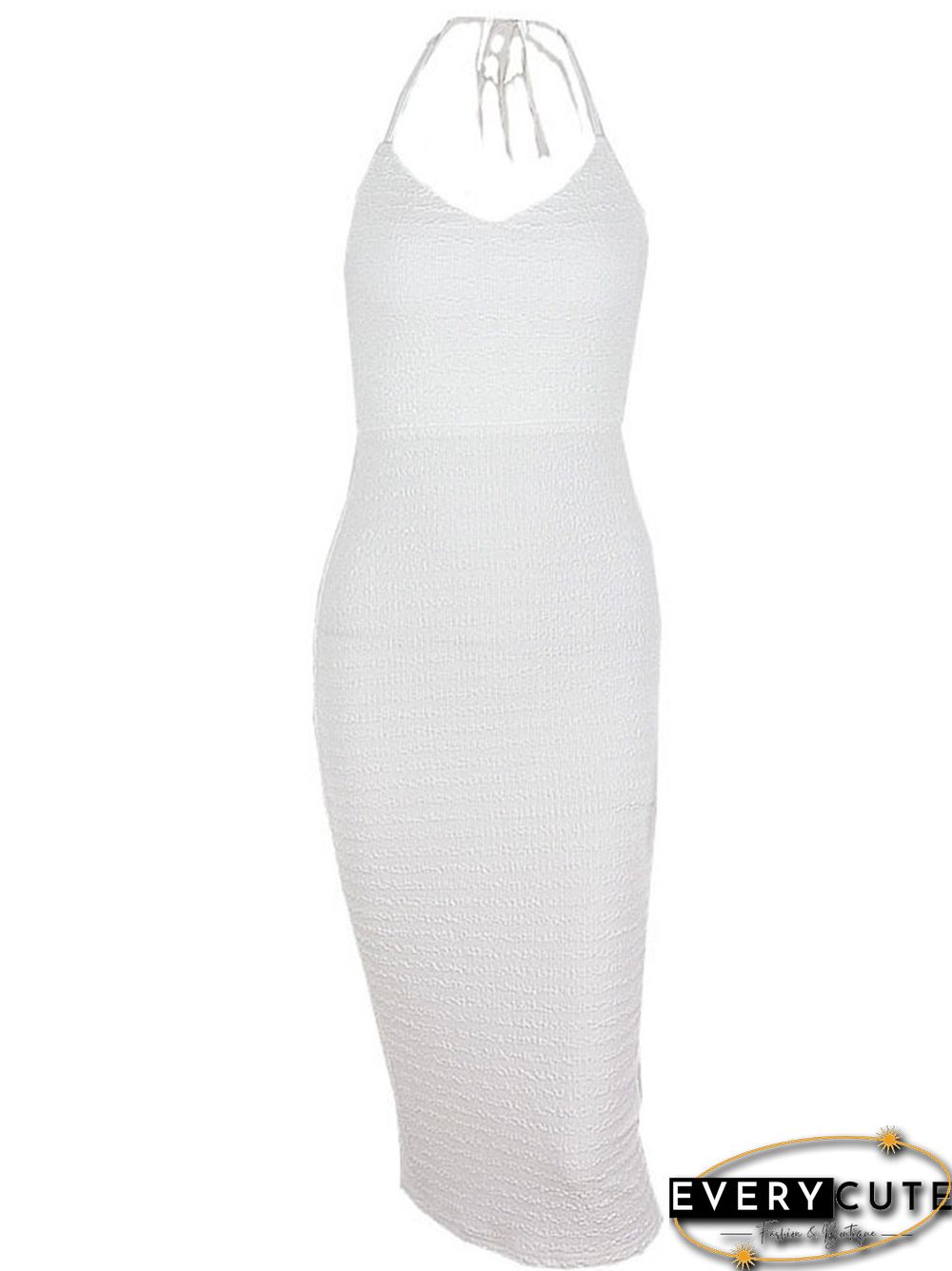 Female Dress Sexy Halter Summer Midi Dresses Womens Backless Split Party Robes Bodycon Suspenders Women Clothing Elegant Femme