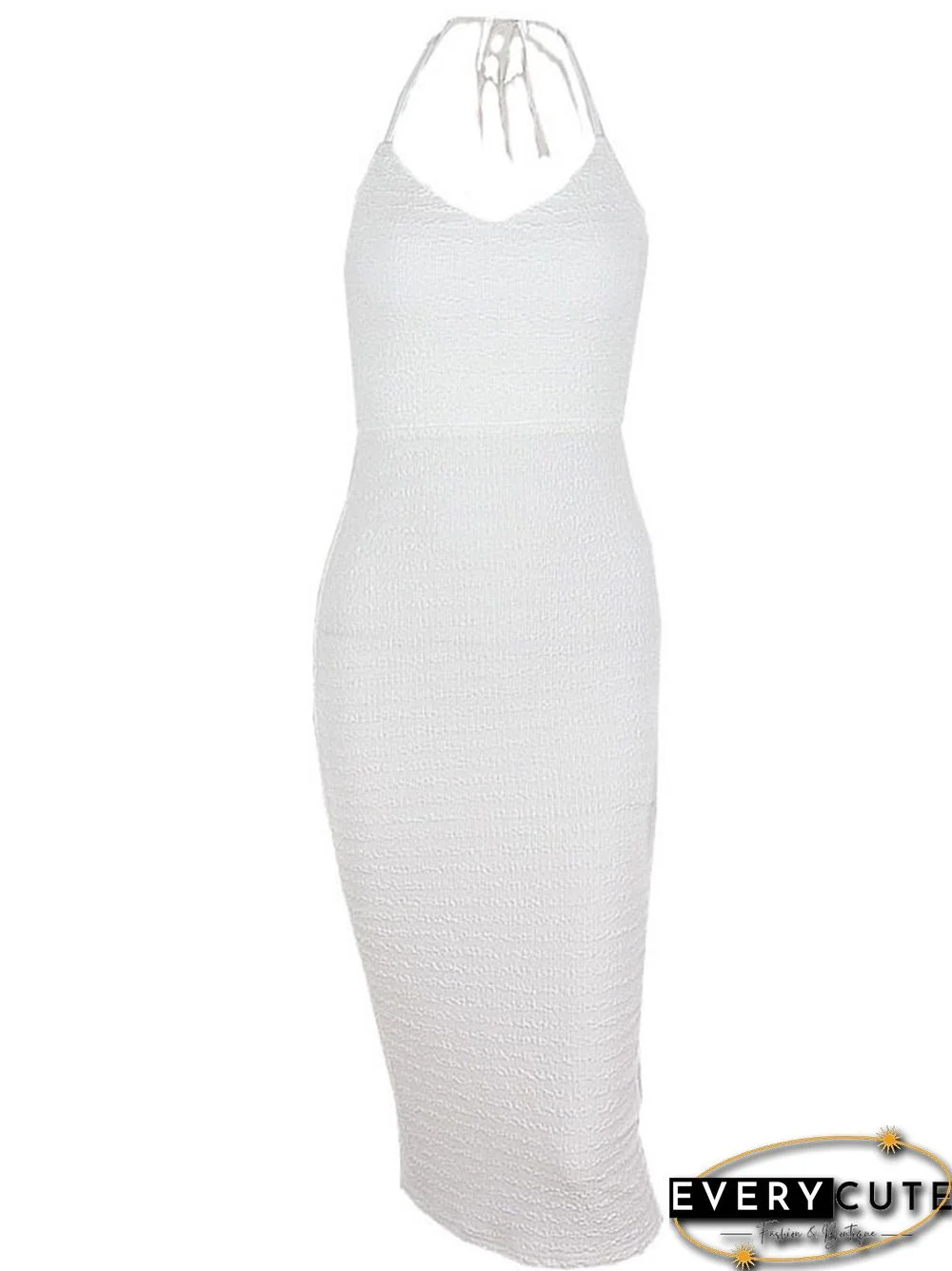 Female Dress Sexy Halter Summer Midi Dresses Womens Backless Split Party Robes Bodycon Suspenders Women Clothing Elegant Femme