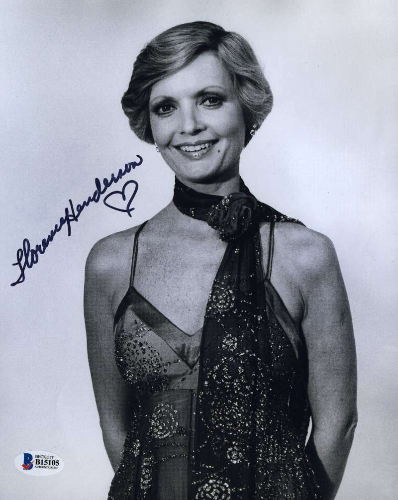 Florence Henderson BAS Beckett Coa Hand Signed 8x10 Photo Poster painting Autograph