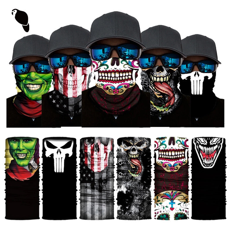 Unisex Casual Skull Printing Kerchief Mask