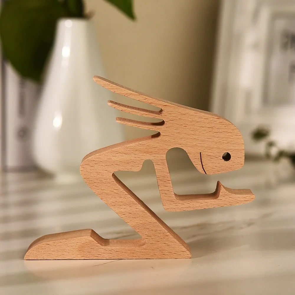 Adornos de madera Wooden Dog Craft Figurine Home Office Table Ornament Easter Decoration Love Dog Pet Lover Gifts oficina OEM 515-1