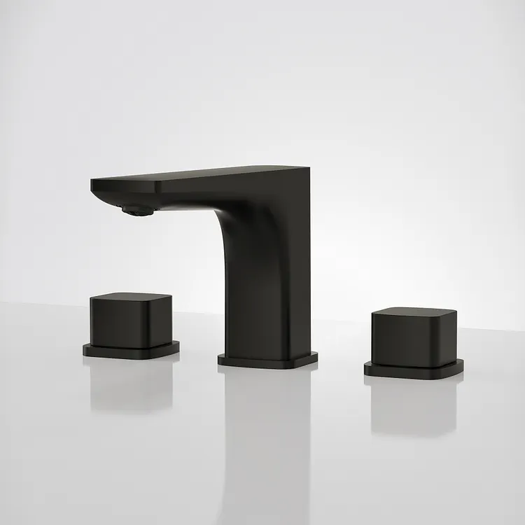 EVERSTEIN 8-Inch Widespread Bathroom Sink Faucet in Matte Black 
