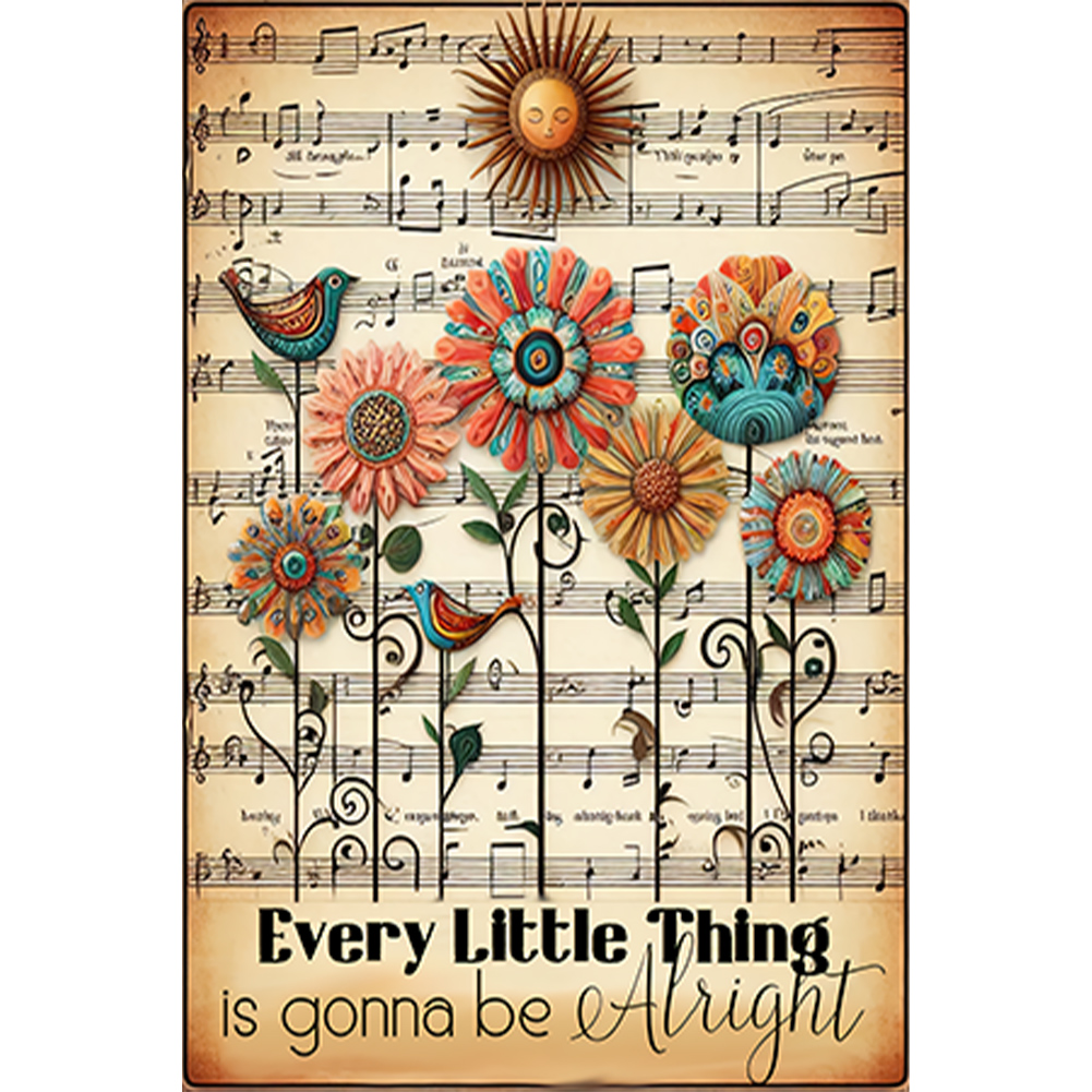 Every Little Thing Will Shine 30*45cm(canvas) full round drill diamond painting