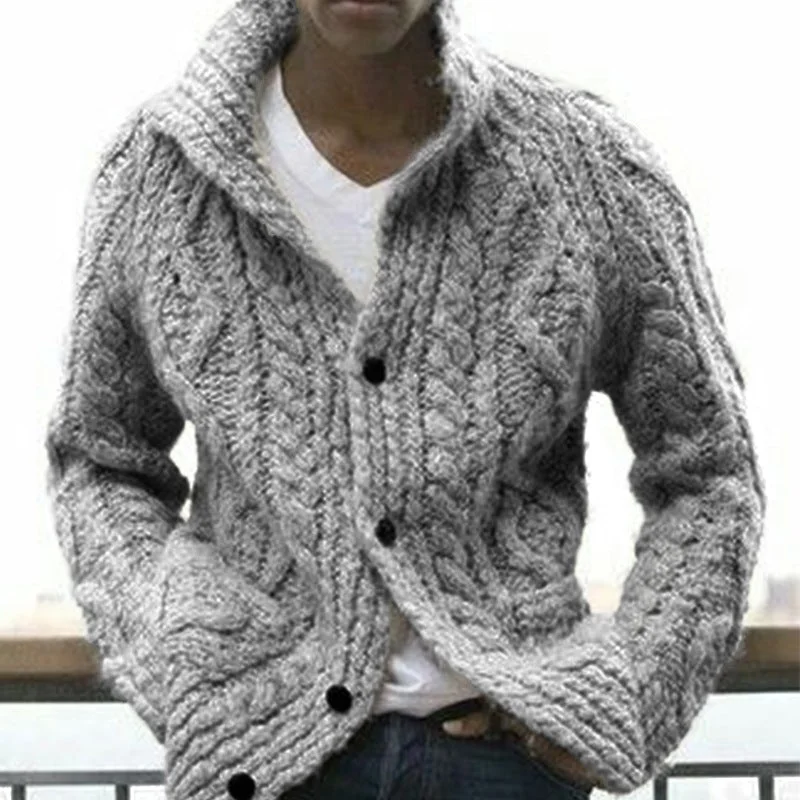 Men's Sweater Plain Knit Coat Cardigan