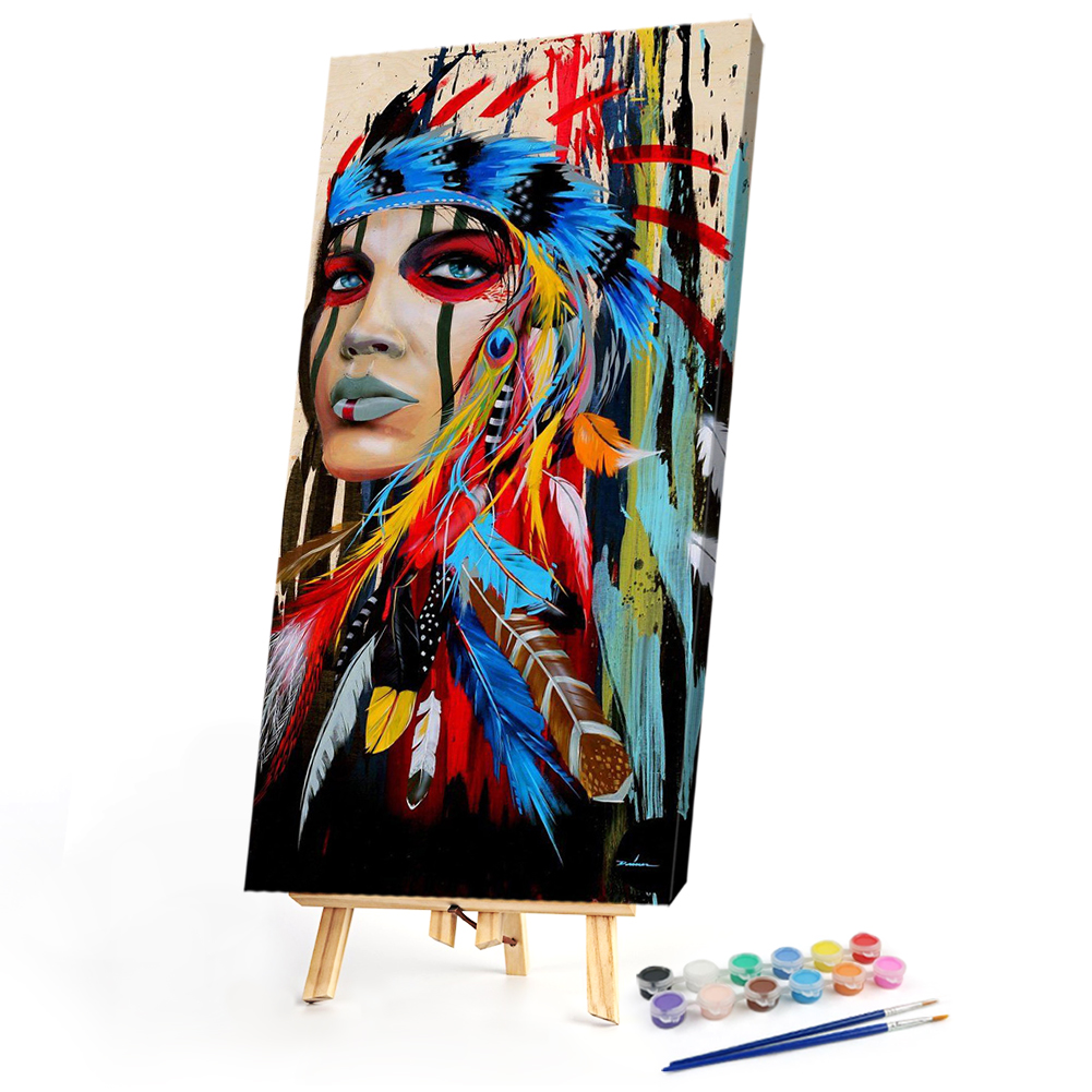 

Indigenous Girl - Paint By Numbers - 40*80CM (Big Size), 501 Original