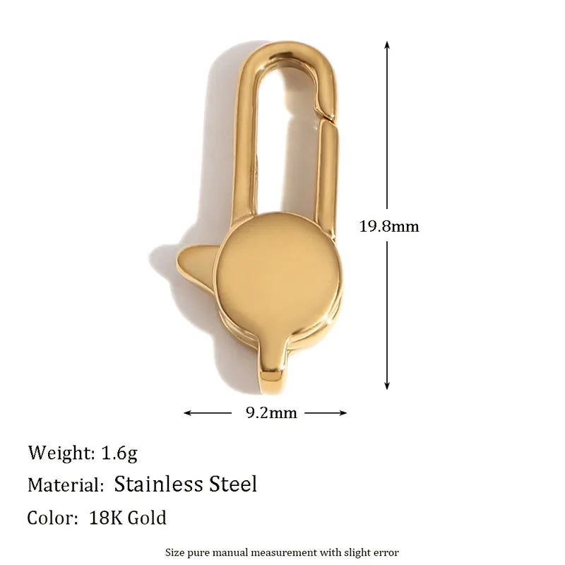 1 Piece 13.5*23mm 9.2*19.8mm 9.5*15mm 304 Stainless Steel 18K Gold Plated Geometric Round Oval Jewelry Accessories Pendant