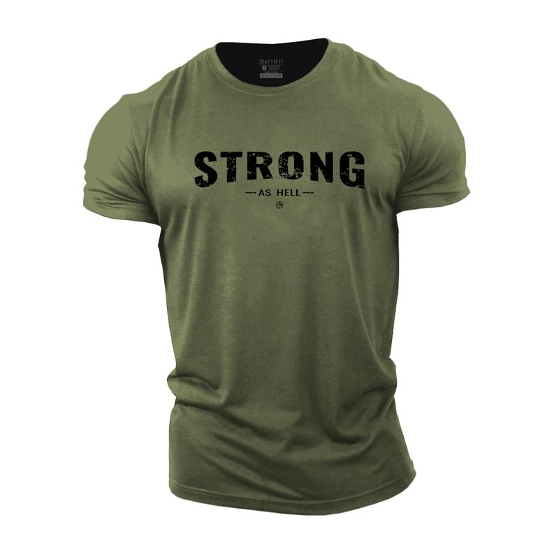 Cotton Strong As Hell Graphic T-shirts tacday