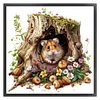 Hamster In Tree Hole-14CT Stamped Cross Stitch 50*50cm/19.69*19.69in tapestrymarket