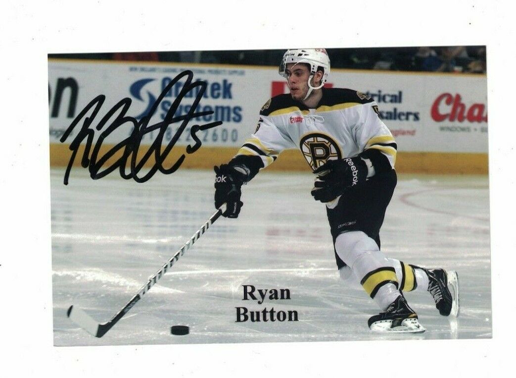 Ryan Button Providence Bruins Signed 4x6 Hockey Photo Poster painting W/Our COA