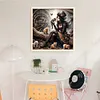 Girl With Cat-11CT Stamped Cross Stitch 50*50cm/19.69*19.69in