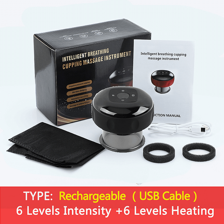 6/12 Levels Electric Intelligent Breathing Cupping Massager | 168DEAL