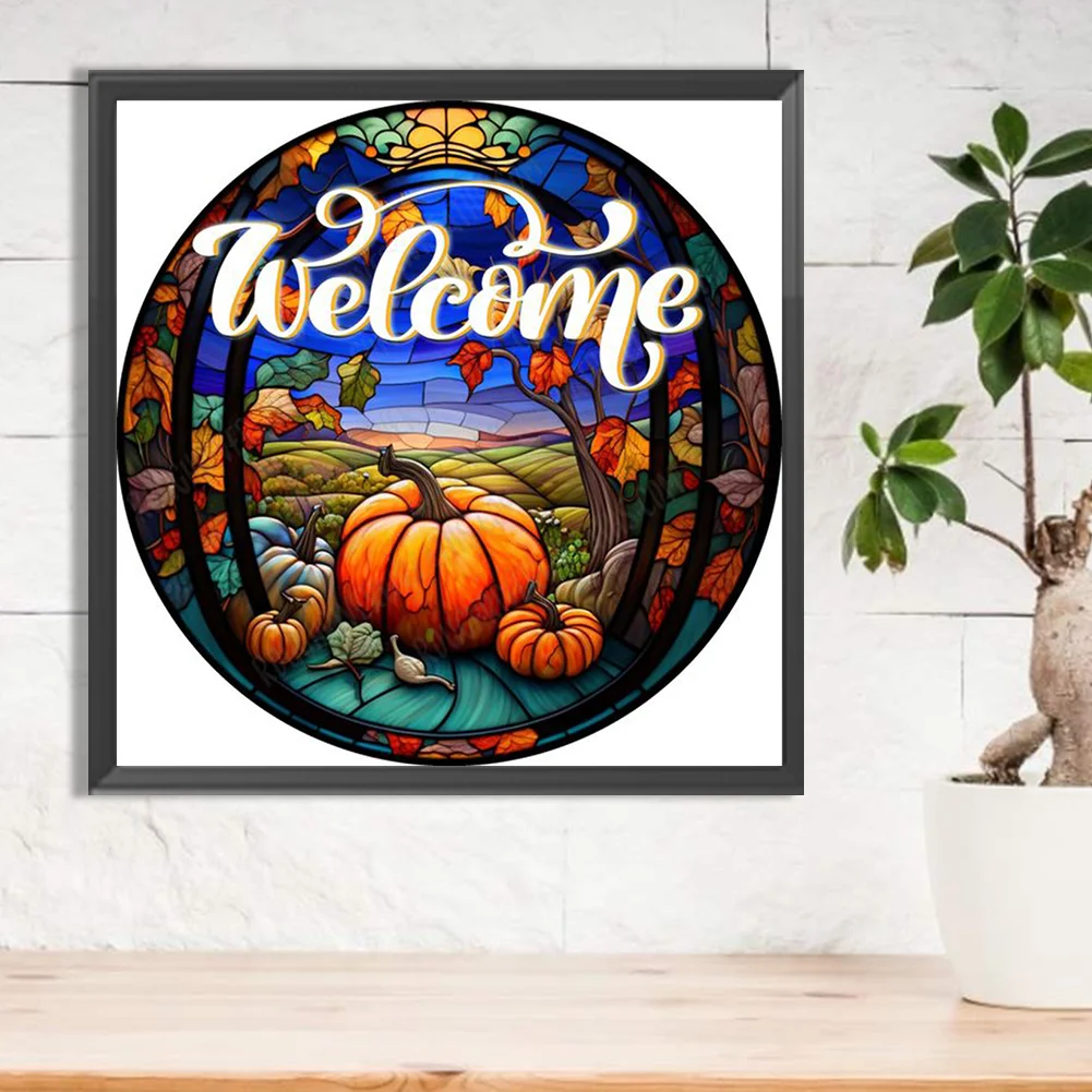Diamond Painting - Full Round Drill - Fall Pumpkin(Canvas|30*30cm)