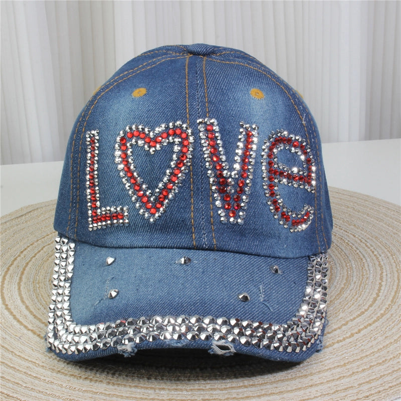 Unisex Streetwear Pentagram Letter Butterfly Curved Eaves Baseball Cap