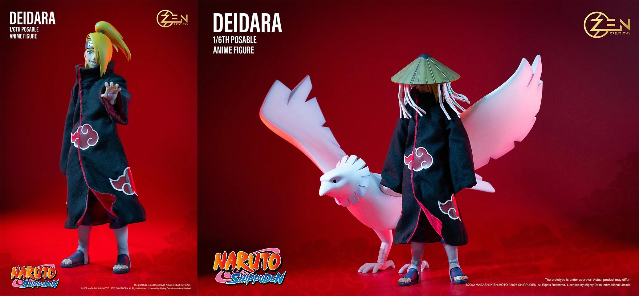 1/6 Scale Posable Anime Figure Deidara - Naruto Official Statue - Zen  Creations