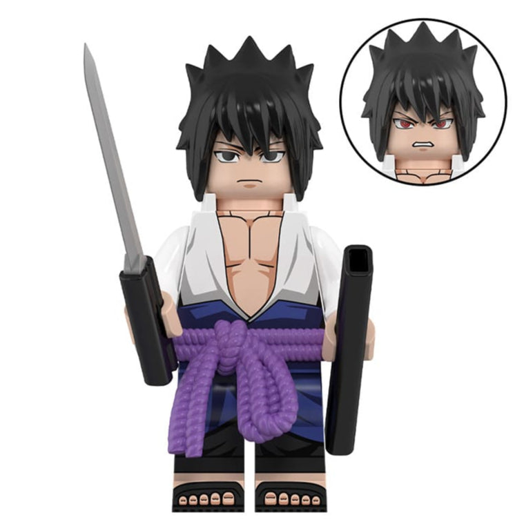 Uchiha Sasuke Custom Anime Minifigure Minifigure Bricks monstertoys