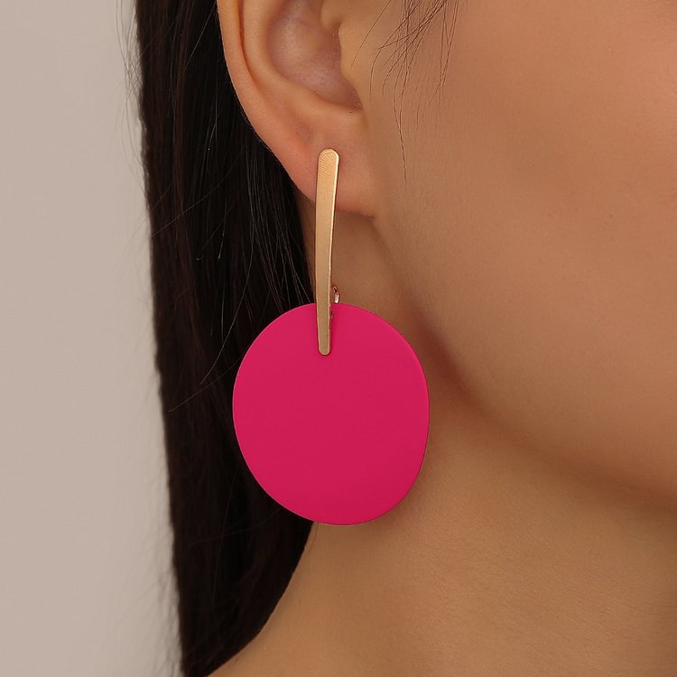 Exaggerated metal geometric earrings