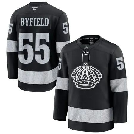 Youth Los Angeles Kings #55 Quinton Byfield  Black Alternate Jersey