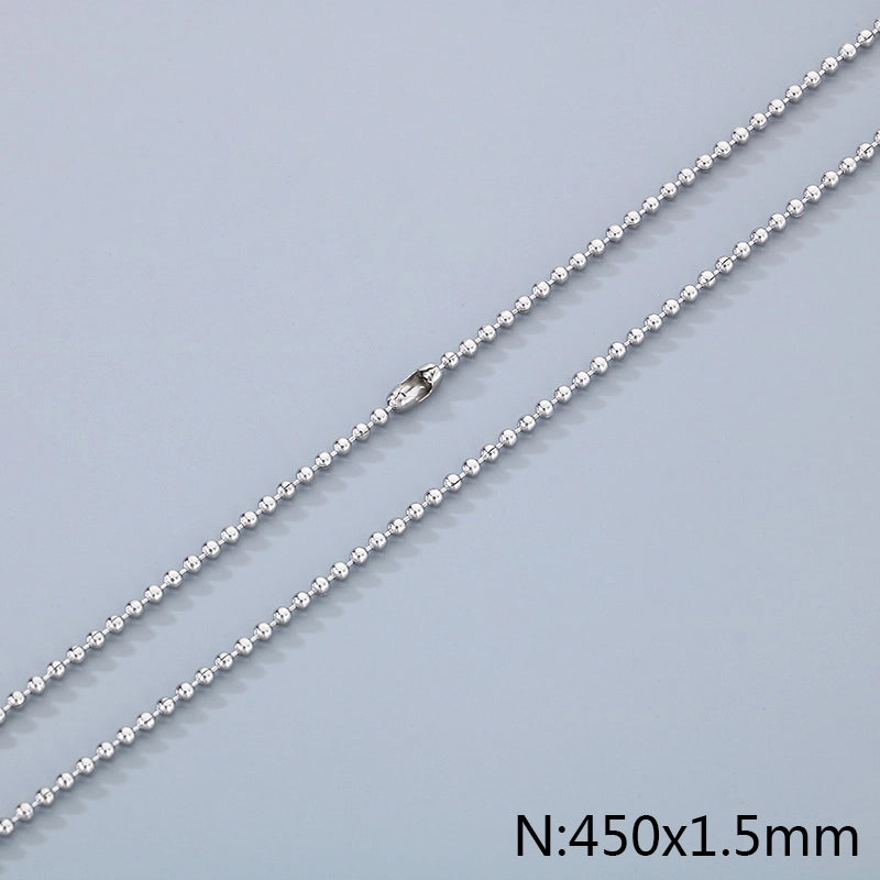 Hip-hop Retro Solid Color Stainless Steel Men's Necklace