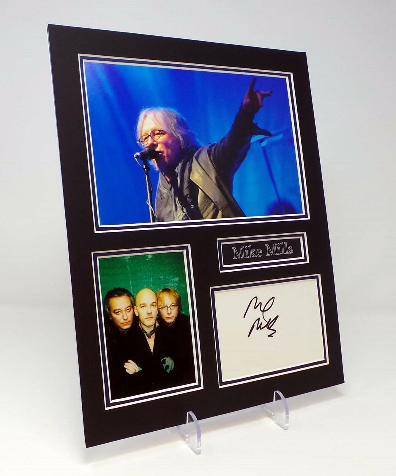 Mike MILLS Signed Mounted Photo Poster painting Display AFTAL COA Singer, Composer, REM Member