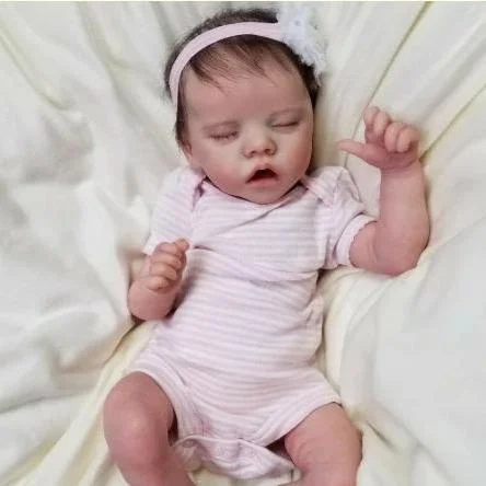 [Realistic Handmade Gift] 17" Truly Reborn Baby Girl Doll Eyes Closed Joan, Special Gift for Kids Gift 2023 -Creativegiftss® - [product_tag] Creativegiftss®
