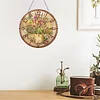 2D DIY Acrylic Garden Diamond Painting Clock Pendant w/ Clock Function Wall Art