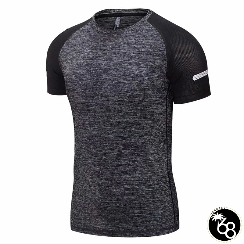 Men's Polyester Short Sleeve Pullover Closure Casual T-Shirt | 168DEAL
