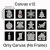 12Pcs DIY Pearl Painting Christmas for Home Wall Decor(15x15cm)