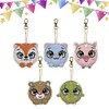 >SALE<5pcs Diamond Art Keychains Handmade DIY Christmas Decoration Gift (q005)