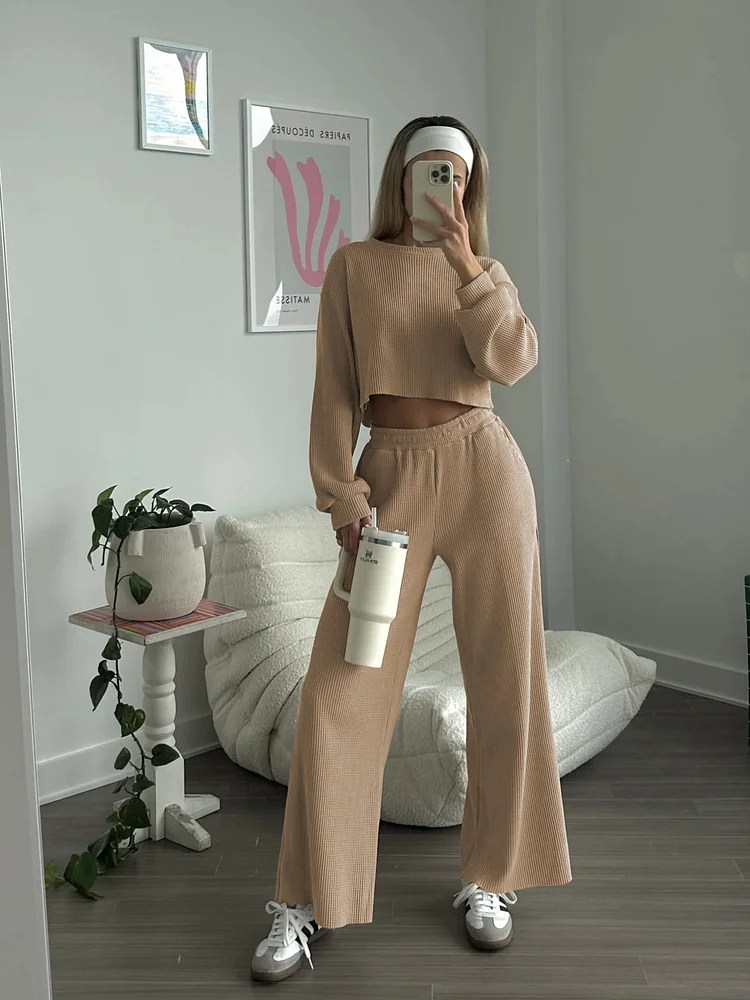 PASUXI Womens 2 Piece Outfits Sweatsuit Oversized Sweatshirt Lounge Sets Baggy Sweatpants Fall Fashion with Pockets huanwei