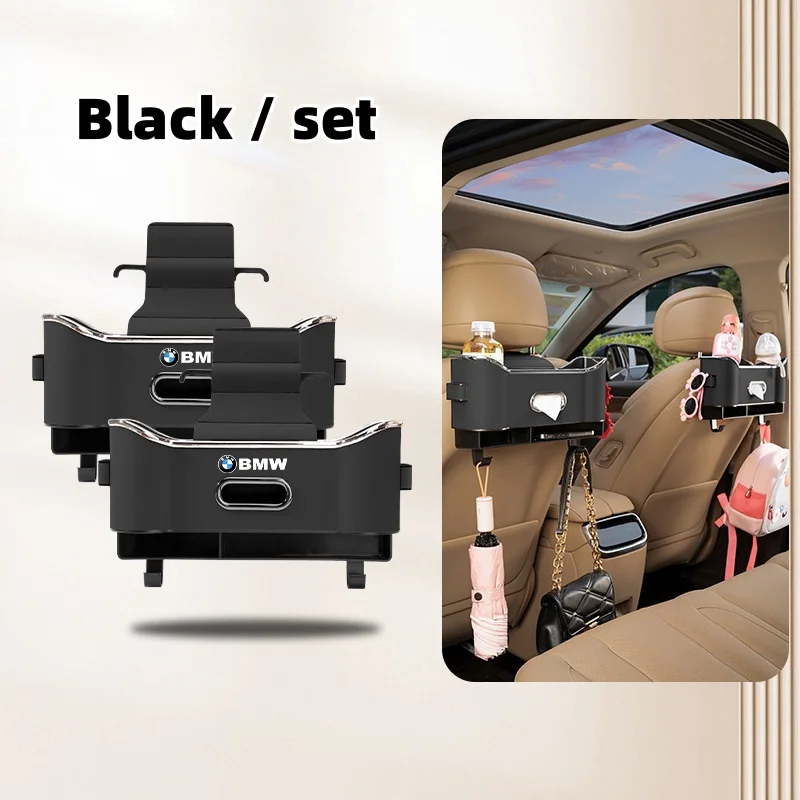 Car seat back multifunctional storage box