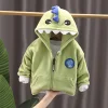 Kid Baby Girl Boy Olympic Velvet Cartoon Dinosaur Coat
