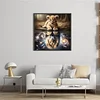 Lion Cub Grey Reflection-11CT Stamped Cross Stitch 40*40cm/15.75*15.75in
