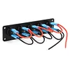 Waterproof 5 Gang Blue LED Rocker Switch Panel 12V 20A 24V 10A for Car Boat