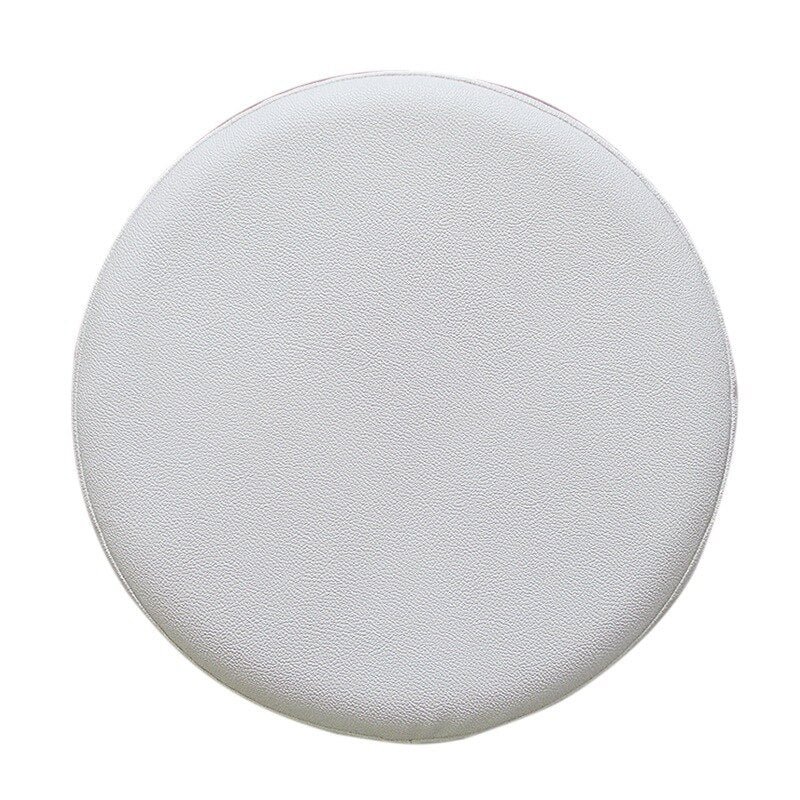 Elastic Bar Round Stool Chair Cover PU Leather Seat Cushion Slipcover Dustproof Chair Protector for Home Hotel Banquet Salon