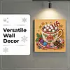 (25x25cm)DIY Pearl Painting Xmas Framed Handmade Pearl Material Art Kit Living Room Decor