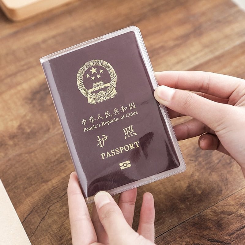 1pcs Passport Cover PVC Waterproof Case for Passport Wallet Business Credit Card Documents Holder Protective Case Case Pouch