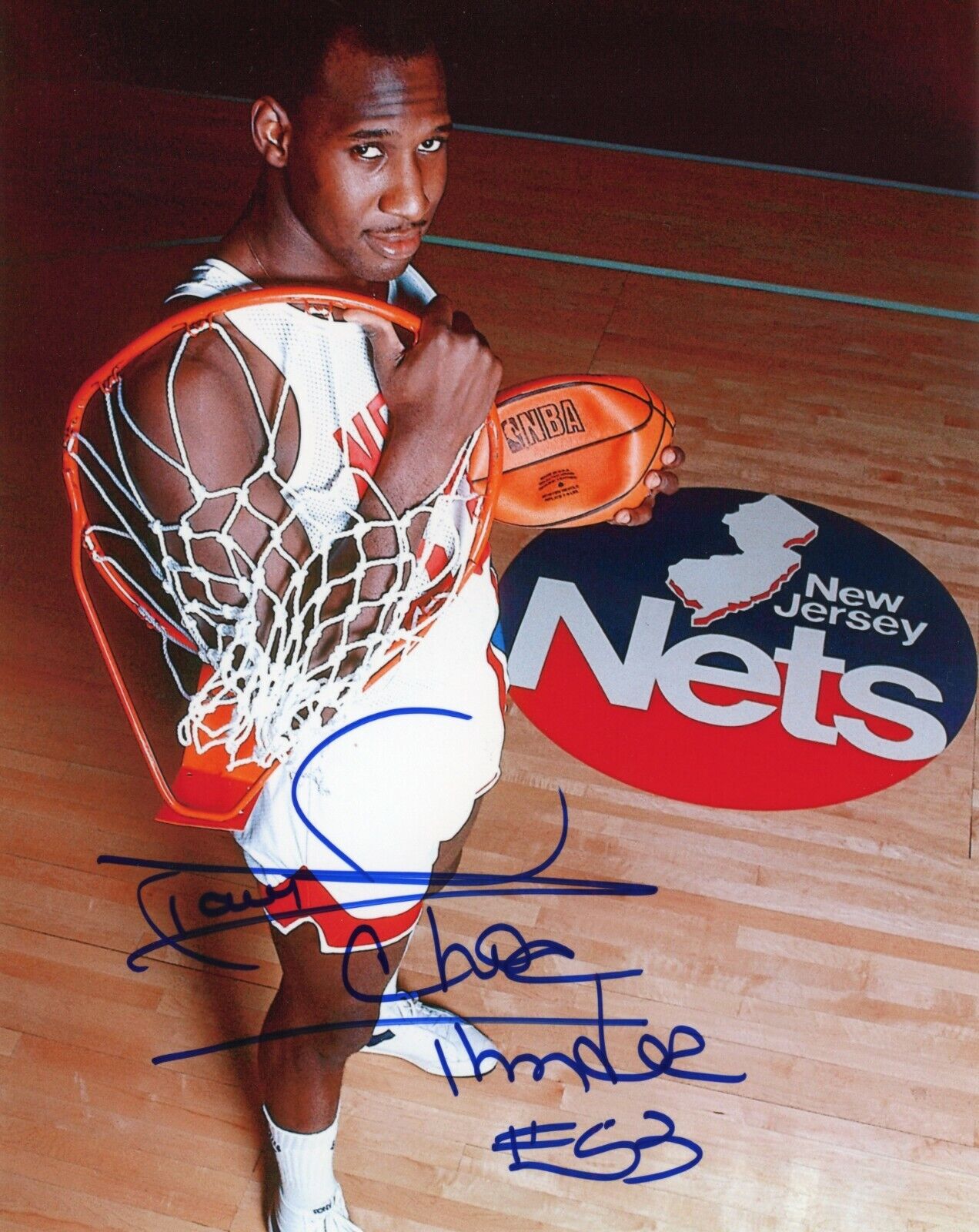 ~~ DARRYL DAWKINS Authentic Hand-Signed Philadelphia 76ers