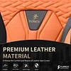 FLORICH Seat Covers for Cars, Waterproof Automotive Seat Covers, Leather Car Seat Covers 2 Pack, Universal Front Seat Cushion Protector for Most Cars Trucks SUV-Black&Orange