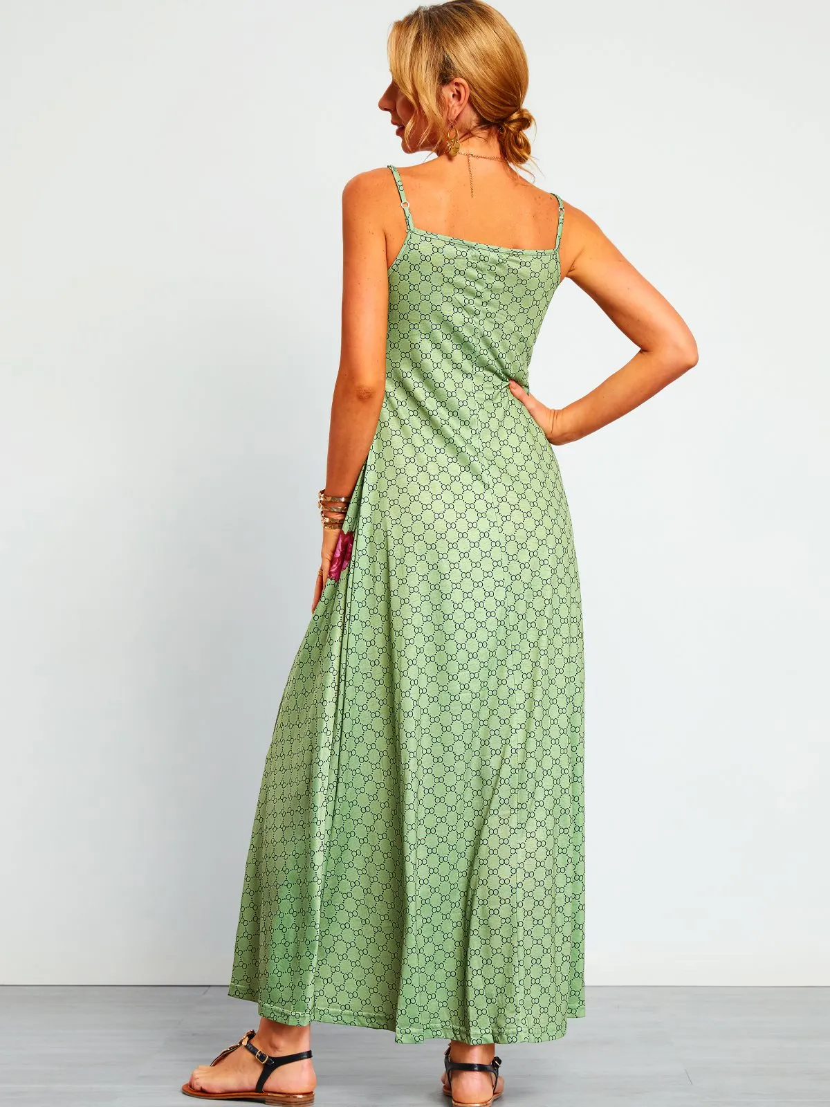 Casual Printed Floral Weaving Dress