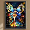 >SALE<5D DIY Full Round Drill Diamond Painting Butterfly Fairy Home Decor 30x40cm