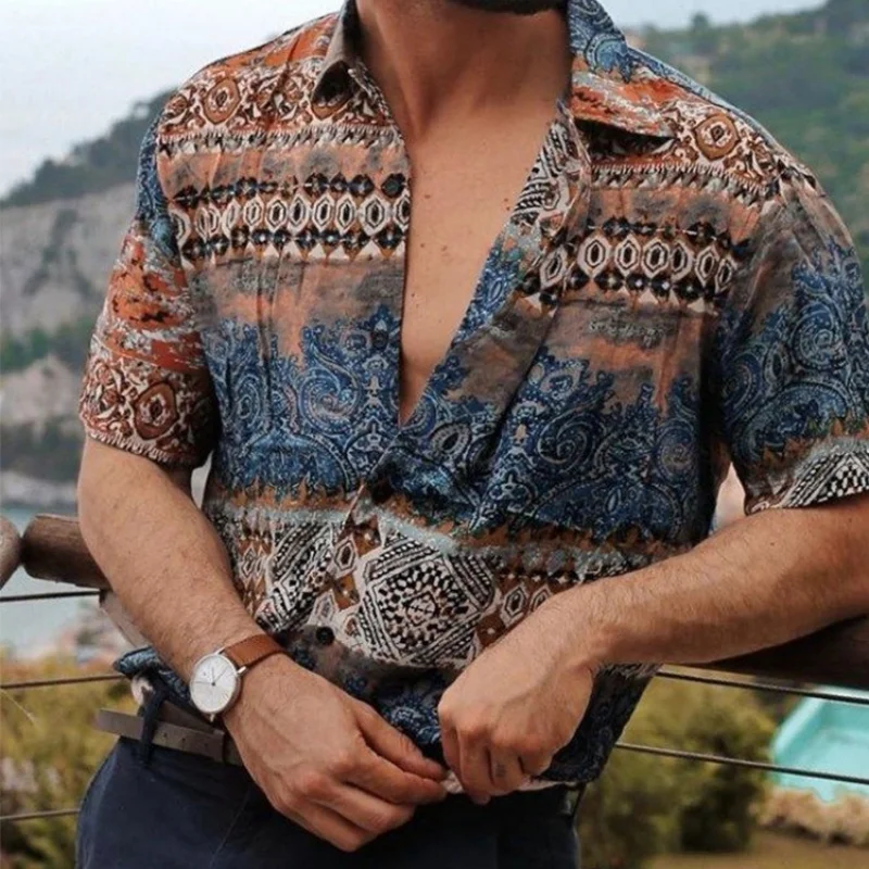 Men's Personalized Printed Short Sleeve Shirt