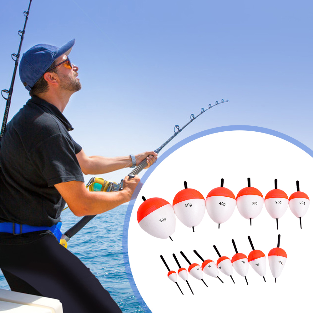 

14pcs 0.8g-60g Foam Fishing Float Buoyancy Soft Light Stick Bobber Tackle, 501 Original