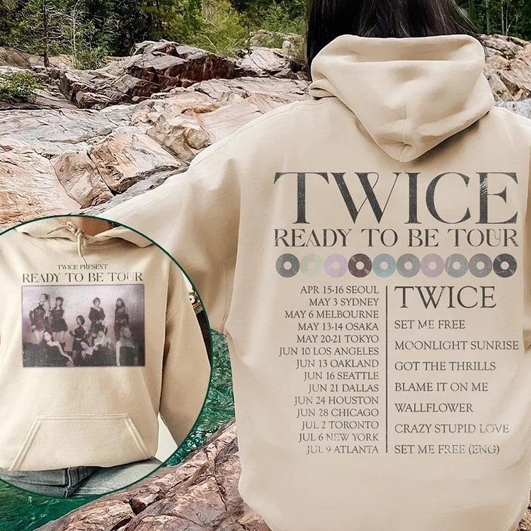 TWICE 5th World Tour READY TO BE Alumb Tracklist Hoodie