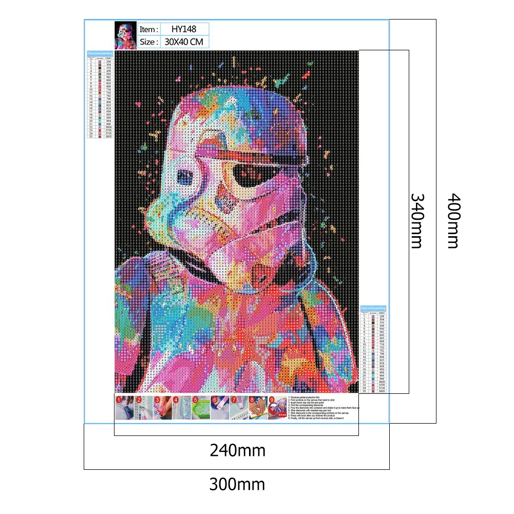 Diamond Painting - Full Round Drill - Movie Star Wars(30*40cm)