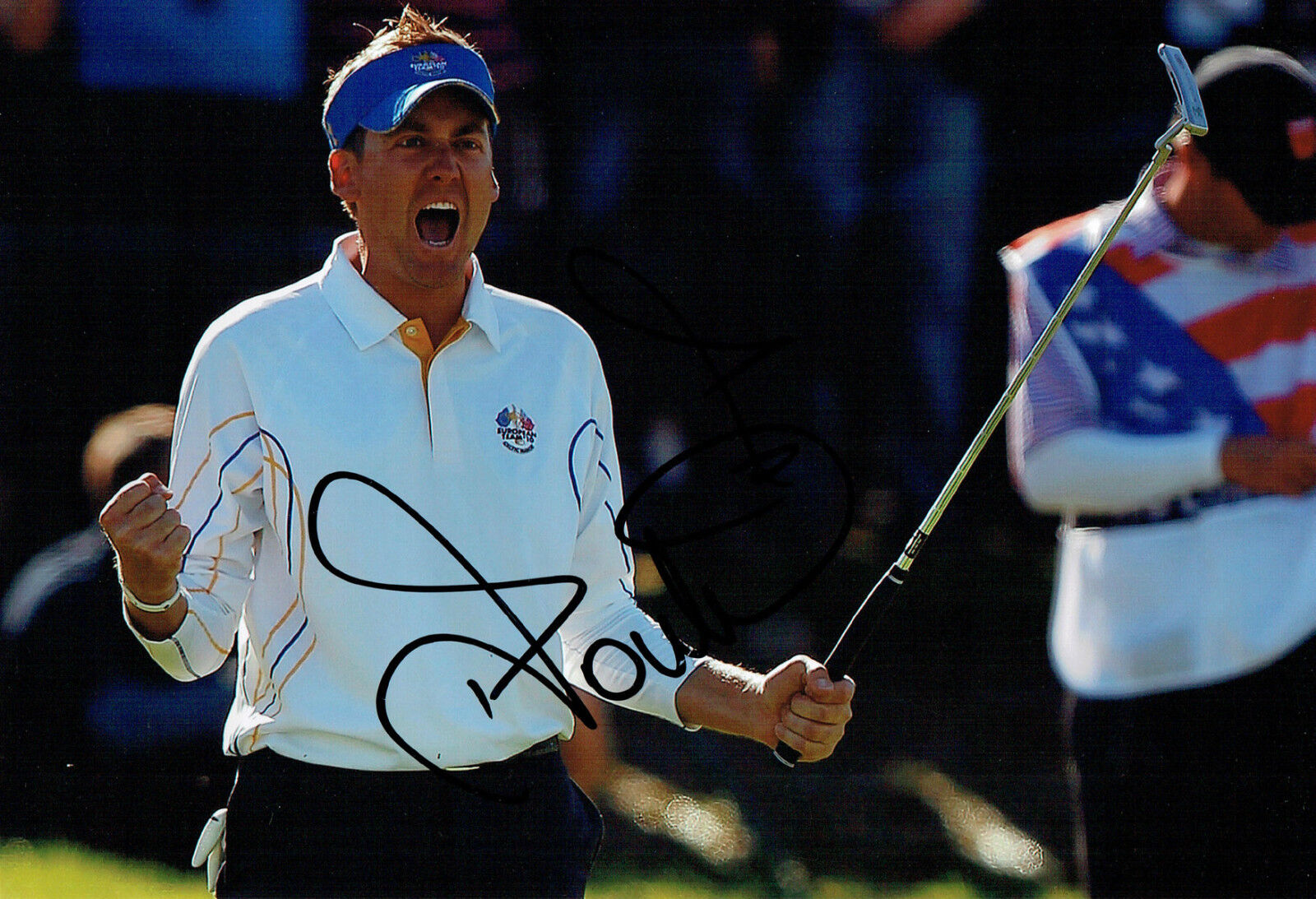 Ian POULTER SIGNED Autograph Ryder Cup Golf Team Europe WINNERS Photo Poster painting AFTAL COA