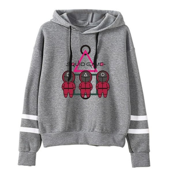 New Autumn And Winter Fashion Men Women Hoodies Casual Funny Korean Teleplay Squid Game Printed Long Sleeve Hooded Sweatshirts Pullover Tops Xs-2Xl
