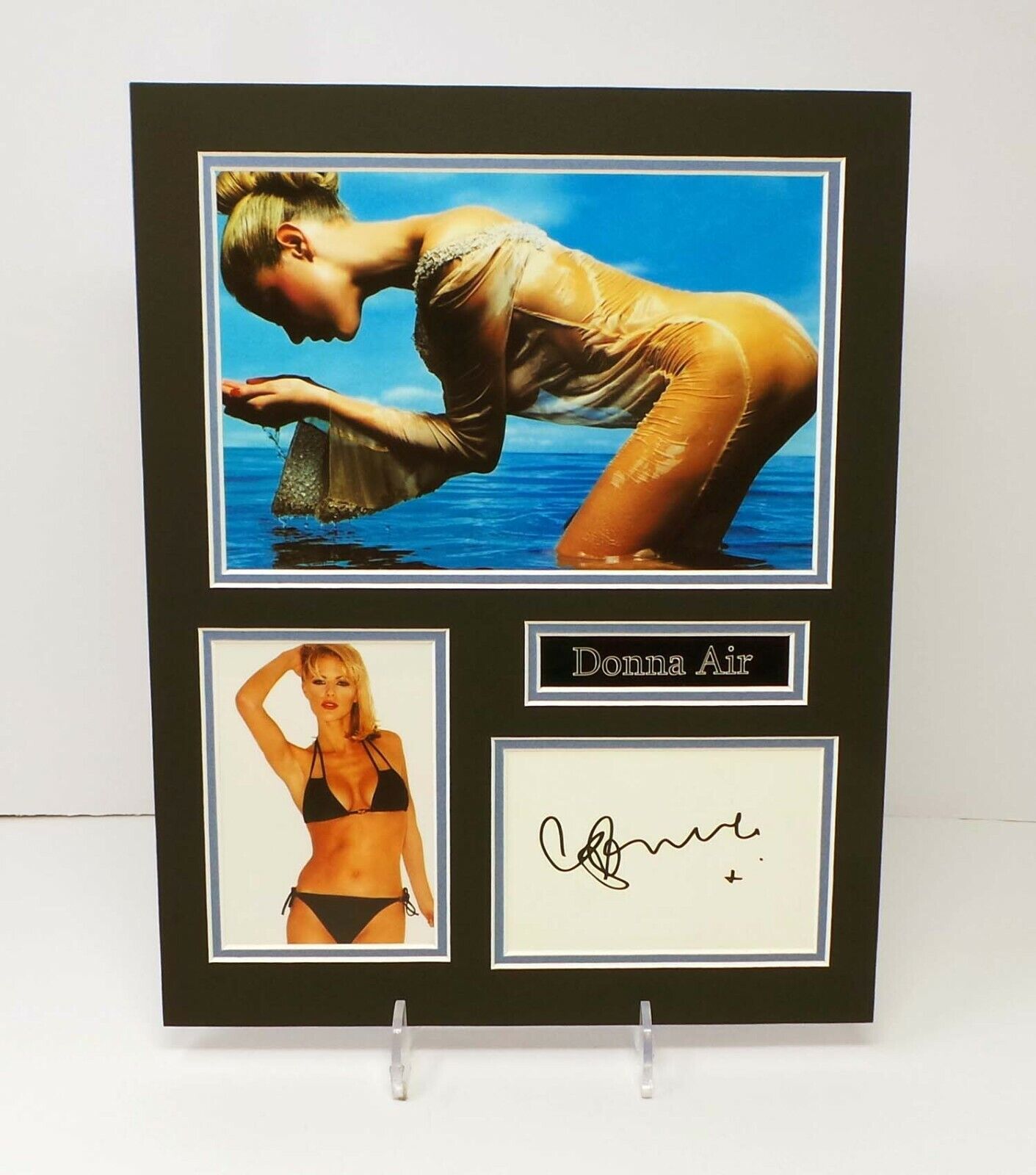 Donna AIR Signed Mounted Sexy Photo Poster painting Display AFTAL RD COA Actress Byker Grove MTV