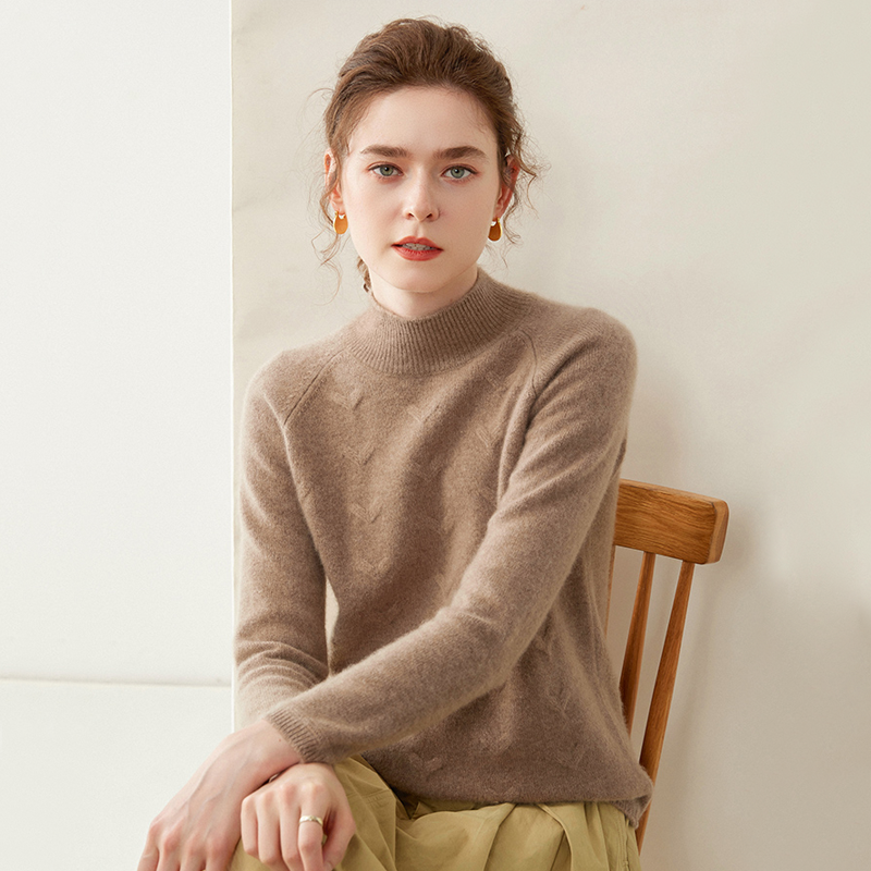 Half Turtleneck Women's Cashmere Sweater